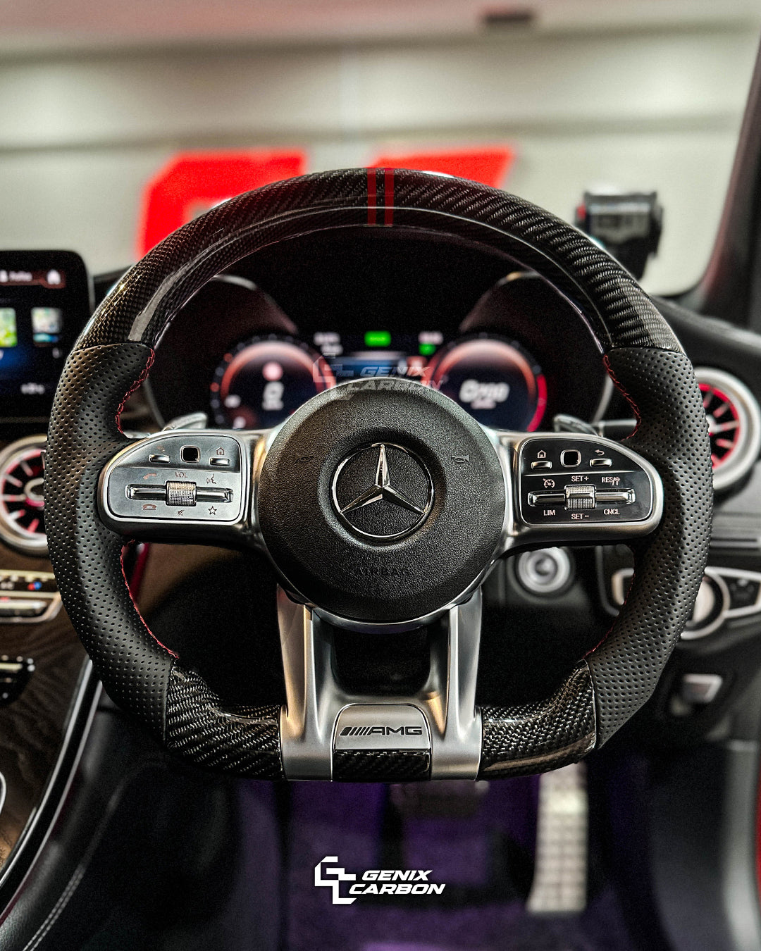 Mercedes-Benz AMG Carbon Fiber Steering Wheel (Retrofittable for all Mercedes-Benz 2010+)