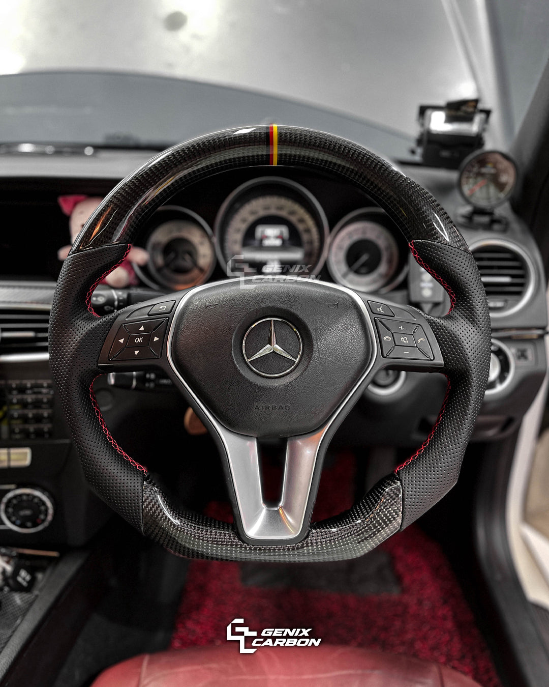 Mercedes Non-AMG A-Class / C-Class / E-Class / CLA-Class / CLS-Class / GLA-Class / GLK-Class Carbon Fiber Steering Wheel