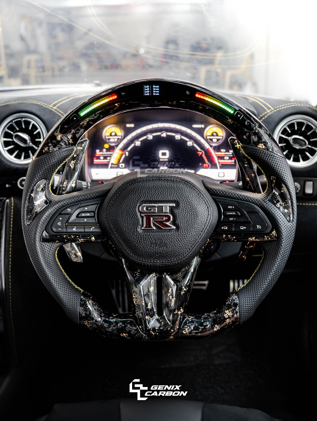 Nissan GTR R35 2017+ Carbon Fiber Steering Wheel (Retrofittable for Nissan GTR 2008-2016)