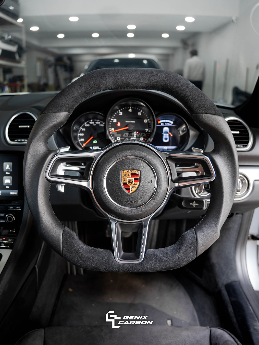 Porsche 911 (991) (997.2) / Panamera (971) / Cayman 718 (982) / Cayenne (958.2) / Macan Carbon Fiber Steering Wheel (Retrofittable to most Porsche 2010+)
