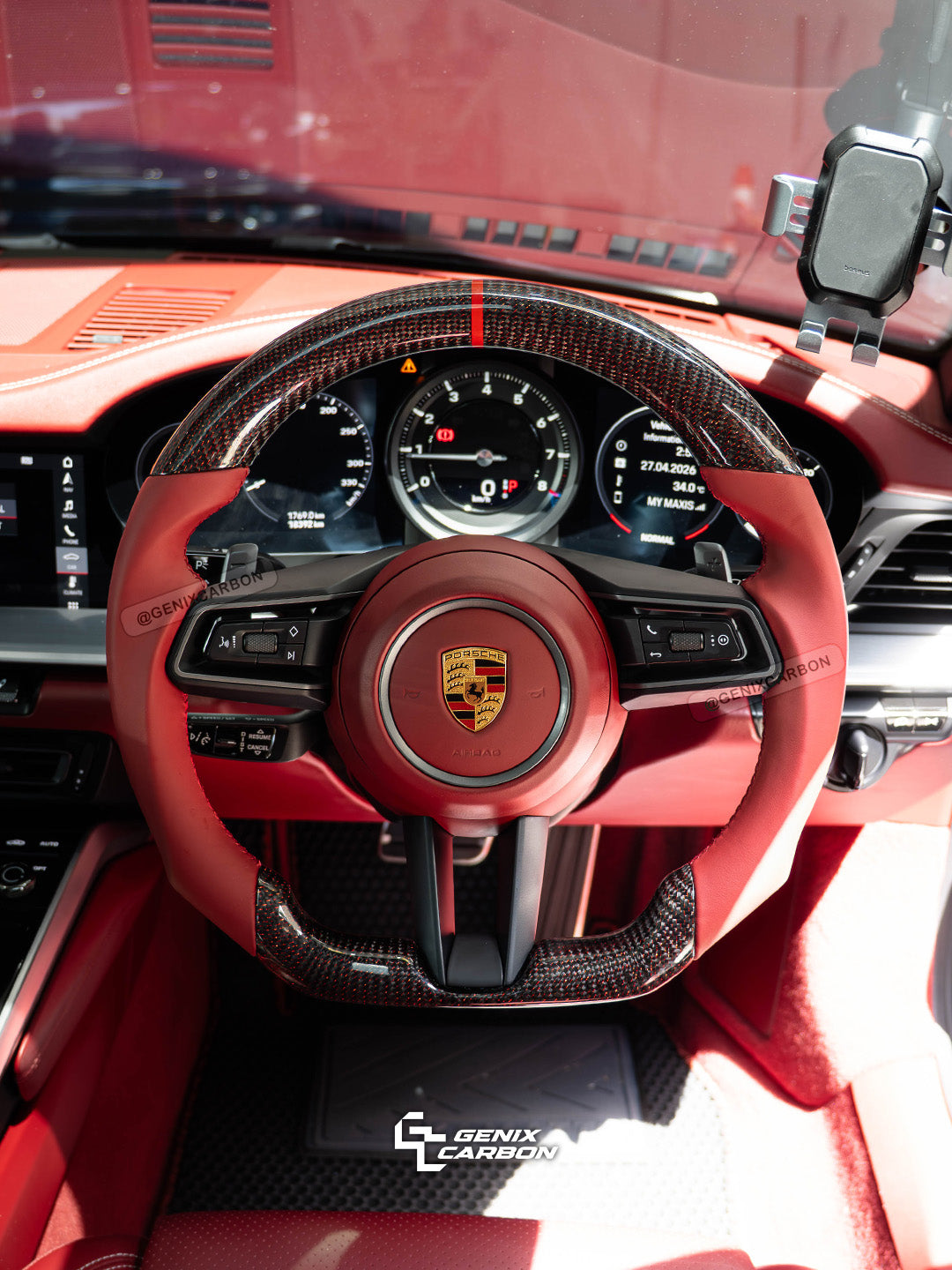 Porsche 911 (992) | Panamera (971) | Cayenne 2024+ | Taycan Custom Carbon Fiber Steering Wheel (Retrofittable to most Porsche 2010+)