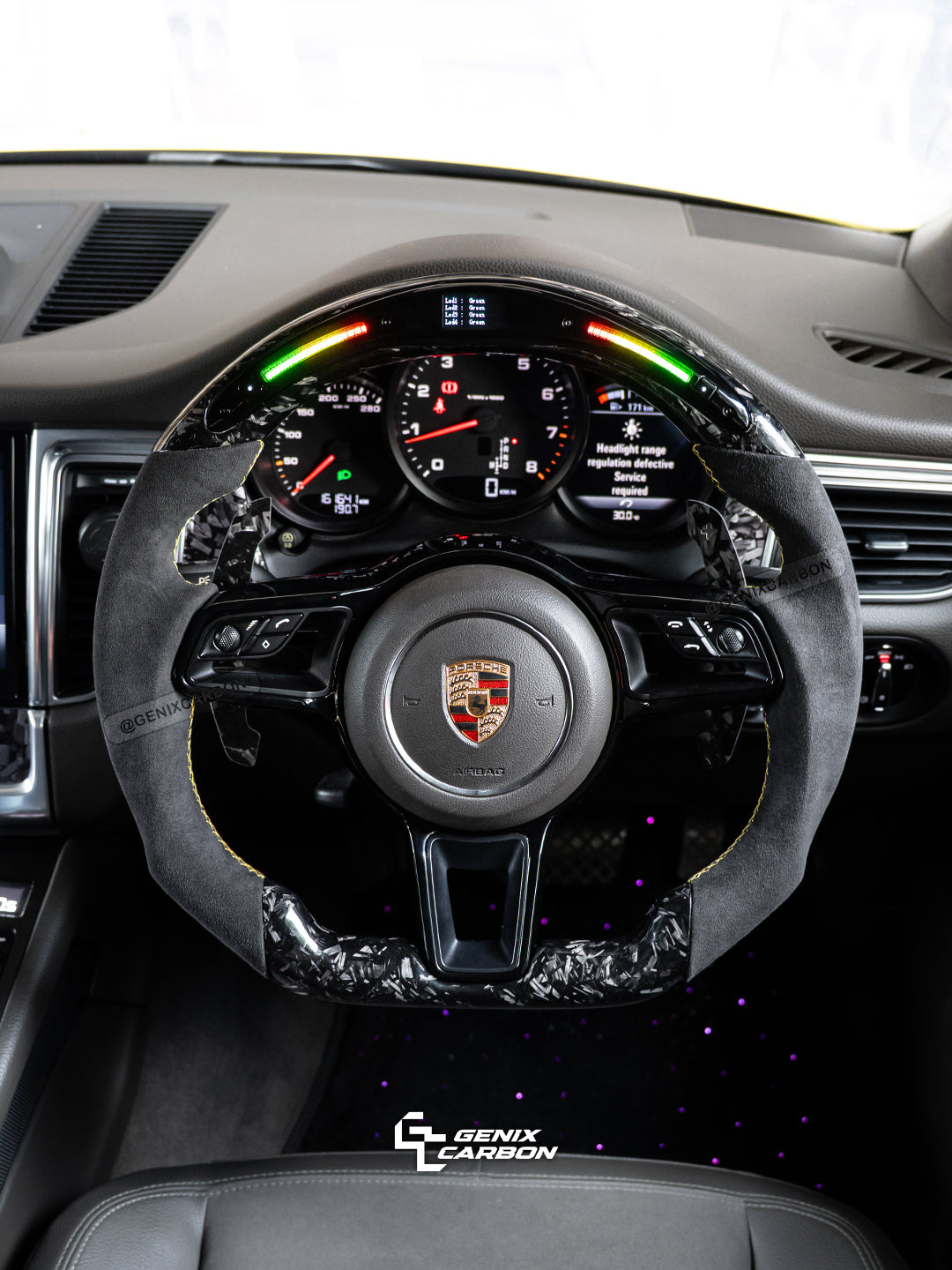 Porsche 911 (991) (997.2) | Panamera (971) | Cayman 718 (982) | Cayenne (958.2) | Macan Custom Carbon Fiber Steering Wheel (Retrofittable to most Porsche 2010+)