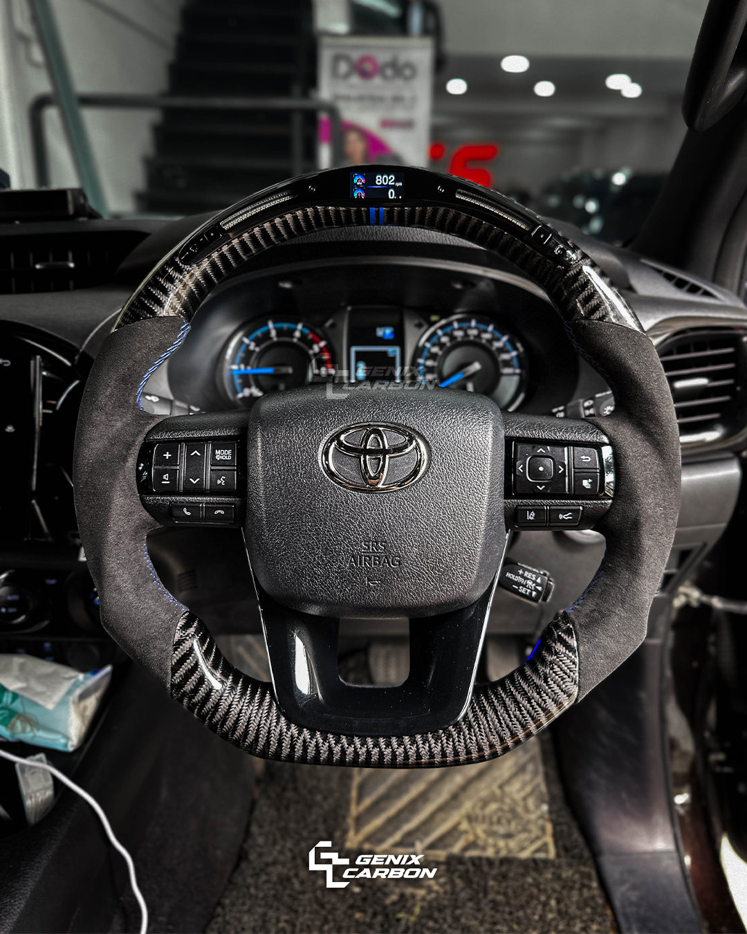 Toyota Hilux 2015+ | Fortuner 2015+ Carbon Fiber Steering Wheel