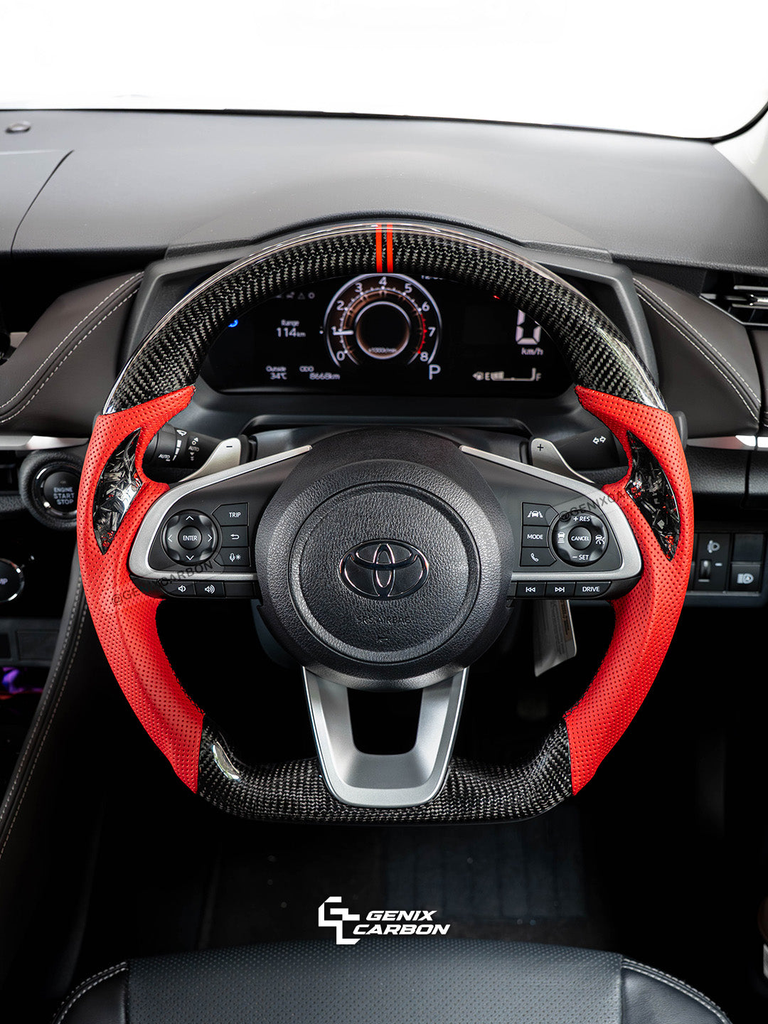 Toyota Vios (AC100) 2022+ Custom Carbon Fiber Steering Wheel