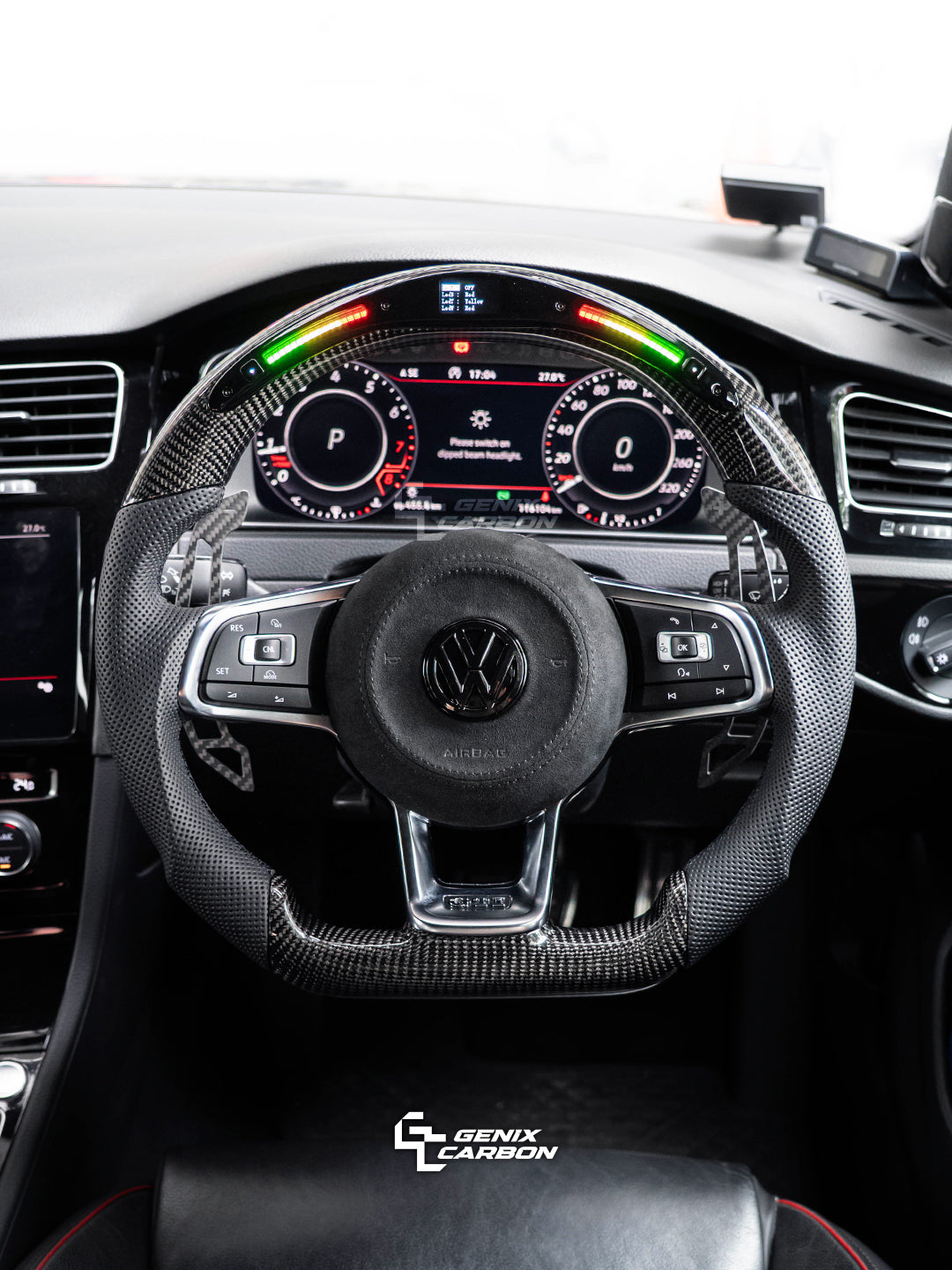 Volkswagen MK7R Custom Carbon Fiber Steering Wheel (Retrofittable for most Volkswagen models)