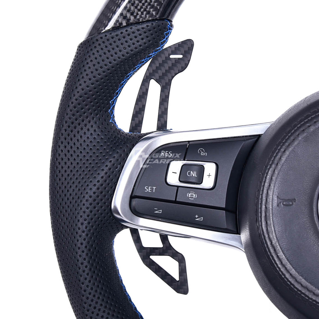 Magnetic Carbon Fiber Paddle Shifters for Volkswagen Golf MK8 MK7 GTI/R Steering Version