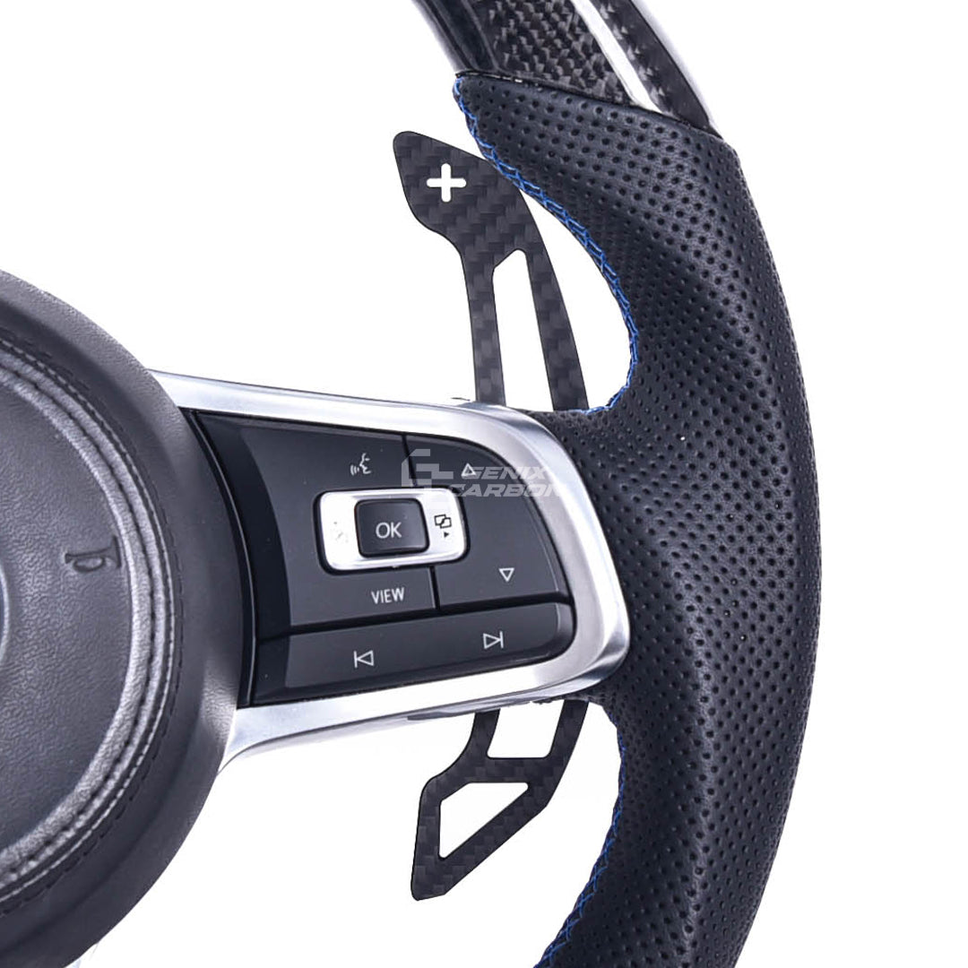 Magnetic Carbon Fiber Paddle Shifters for Volkswagen Golf MK8 MK7 GTI/R Steering Version