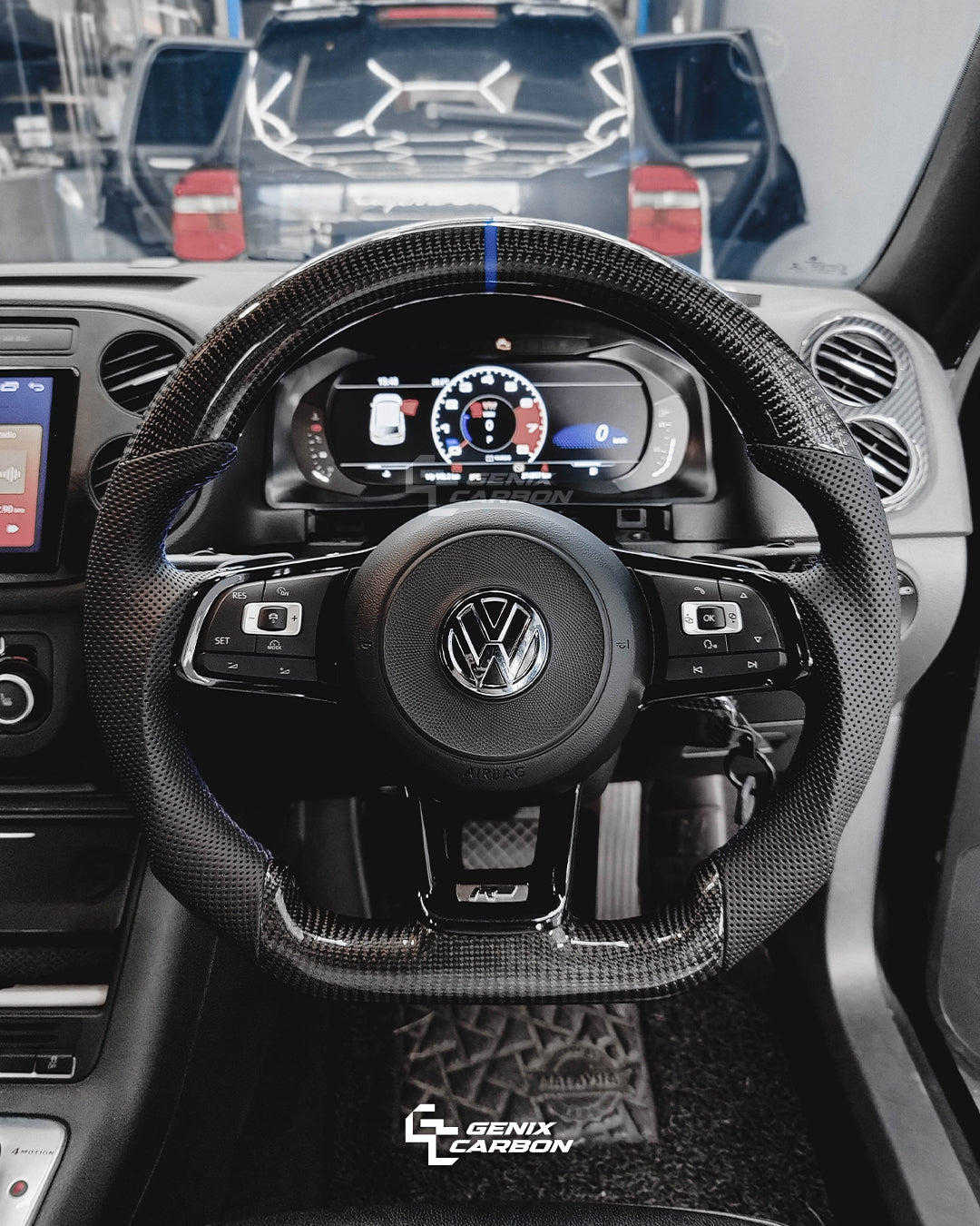Volkswagen MK7R Carbon Fiber Steering Wheel (Retrofittable for most Volkswagen models)